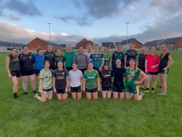 Our Senior ladies cheering on their friends and teammates ahead of tomorrow’s All-Ireland Final. An Mhí Abú!