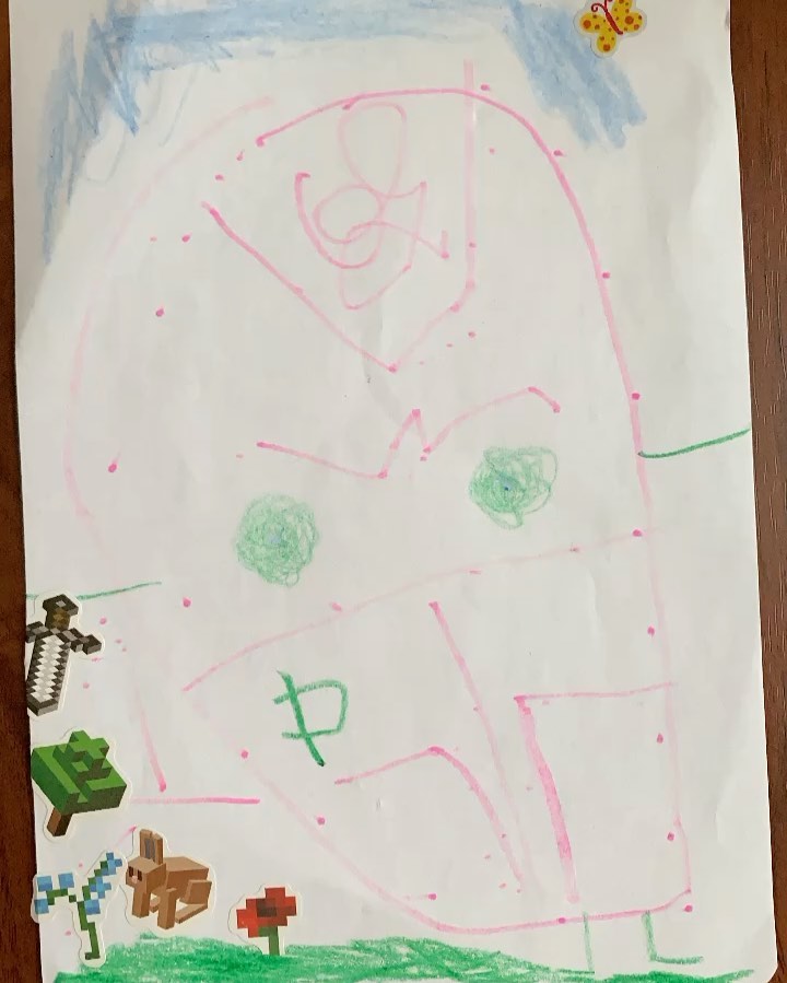 When you get artwork from your client🥰Such a great opportunity to practice language skills when you ask them to tell you about their masterpiece 😆♥️