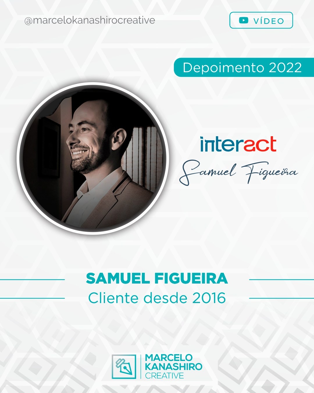 Samuel é um professor dedicado, CEO da Interact, coaching de comunicação e SABE muito bem o que faz. Seu trabalho engloba o desenvolvimento de competências de comunicação verbal, atuando no estímulo do autoconhecimento de seus clientes por meio da auto percepção. Hoje trabalha com uma área muito interessante, onde consegue executar todas suas habilidades através da gamificação nas empresas. 😉
.
Obrigado Samuel pelo depoimento e principalmente por estar comigo desde o inicio da minha jornada. Só quem conhece o grande profissional e ser humano, sabe o tamanho do seu coração e humildade. Sempre confiou no meu trabalho e sempre acreditou no meu potencial. 🙏🙏🙏🙏
.
👉 Acesse e conheça o trabalho incrível do Samuel, na área da gamificação:
https://www.interactbrasil.com/gamificacão-nas-empresas
.
Trabalhos que já executei que estão no vídeo:
Identidade visual, assinatura, cartão de visitas, cartão digital, site e inúmeras apresentações em powerpoint.
.
.
.
🔸 Contato? Clique no link da BIO
🔸 E-mail: kaorukanashiro@gmail.com⠀
🔸 Site: www.marcelokanashirocreative.com⠀
.⠀⠀
#logo #logotype #logomark #logodesigner #logoinspire #identidadevisual #ppt #powerpoint #marketingdigital #marcelokanashirocreative #upperpr #site