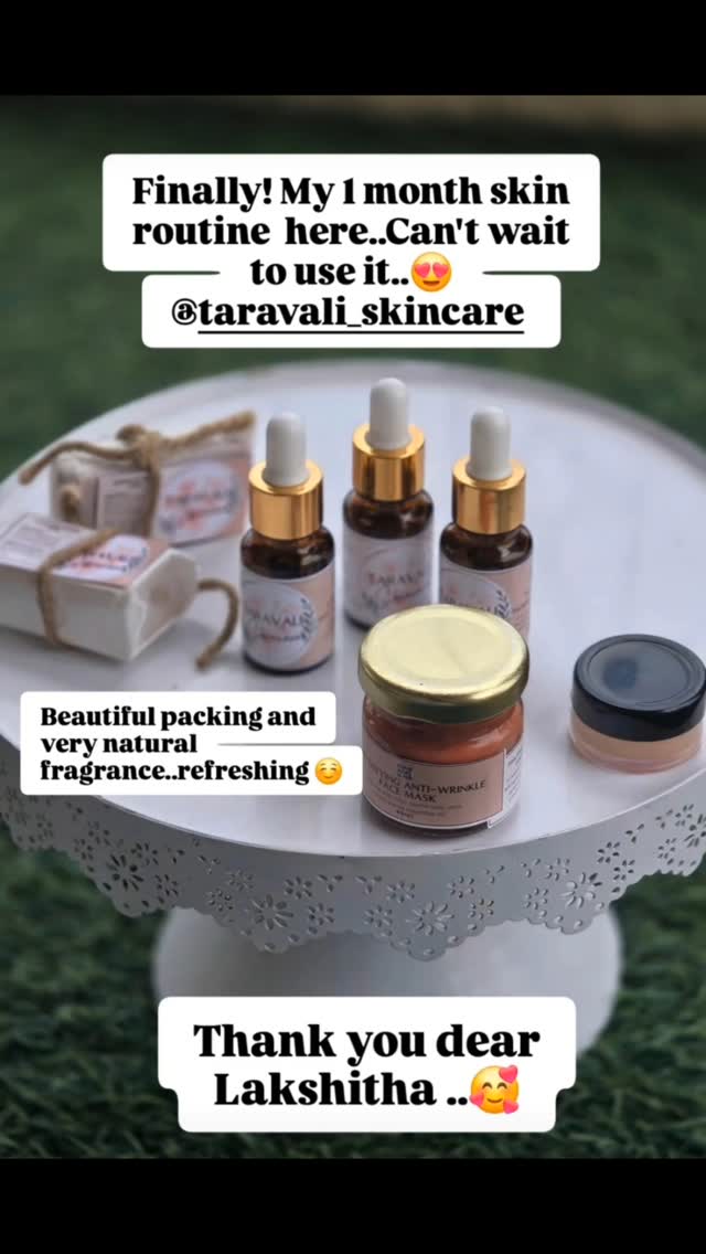 Dear @freespirited_aquarian I just want to say thank you from the bottom of my heart! 🌸🙏
You took the time to share your excitement, and for a small, handmade brand like Taravali, it means everything. ♥️
I’m so deeply grateful for your trust, your kindness, and your belief in this journey.
I’m here every step of the way as your skin begins to glow, repair, and feel safe again. Let’s heal together. ♥️
With so much love,
Lakshita Bharath ♥️