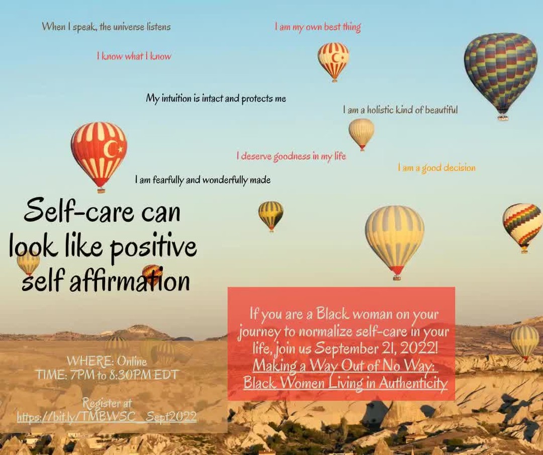 We are normalizing self-care for Black women. 😍
Register for our gathering that is tomorrow!
https://bit.ly/TMBWSC_Sept2022
#selfcare
#TheMinistryofBlackWomensSelfCare
#SelfCareistheNewNormal
#NormalizeSelfCareforBlackWomen