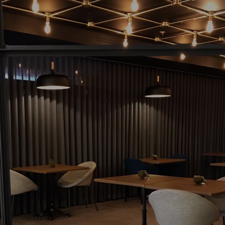 Wave curtains for the new Standard bank cafeteria