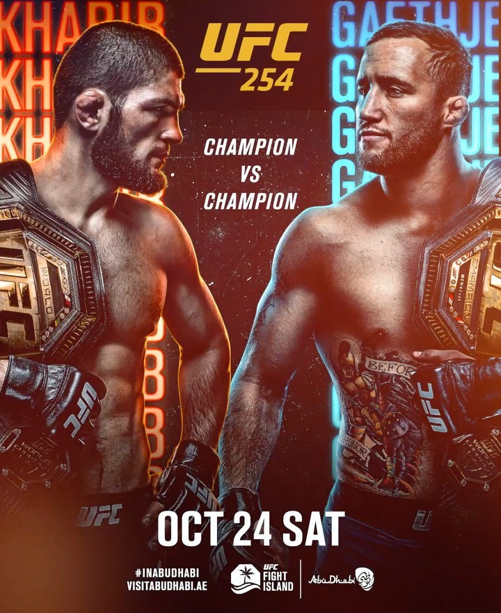 IT’S TIMEEEEE! Can’t wait to watch the fight today so we took the original #UFC254 poster and spiced it up a bit! 🔥👊🏼🔥 #khabibvsgaethje #UFC #MakeItNow #Design #GraphicDesign #ContentCreators #SocialMedia #MotionGraphics #Instant #AnimatedFlyers #VisualContent #logo #MotionDesign #VideoFlyers #ContentCreation #DJlife #RealDJing #DesignInspo #MotionFlyers #khabibnurmagomedov #justingaethje #mma #bjj