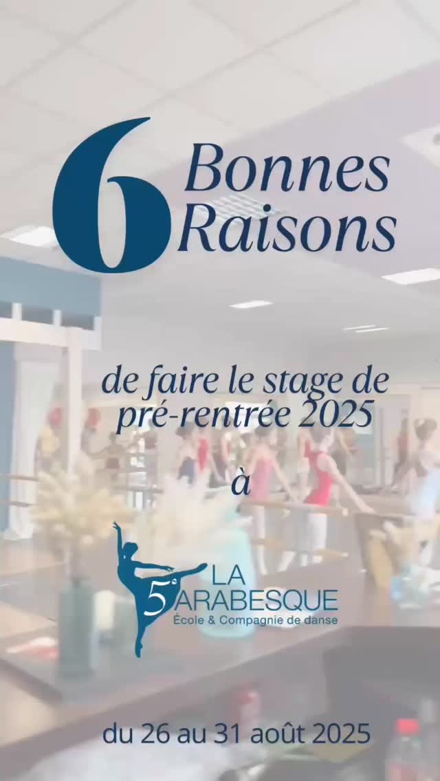 ✨Les 6 bonnes raisons de faire le stage de pré-rentrée 2025 à La Cinquième Arabesque ! 🩰✨
Vous hésitez encore à vous inscrire ? Voici pourquoi ce stage est fait pour vous ⬇️
1️⃣🩰 Un stage ouvert à tous les niveaux du niveau débutant à avancé
2️⃣ 🩰Reprendre en douceur après l’été
3️⃣ 🩰Danser et apprendre auprès d’ artistes invité·es prestigieux·ses
4️⃣ 🩰Renforcer votre corps et votre expression scénique grâce au Munz Floor®, Progressing Ballet Technique®, la barre à terre et la danse de caractère prévus au programme
5️⃣ 🩰Renforcer votre mental pour vous préparer à vos prochains objectifs de l’année (auditions, concours, spectacles…)
6️⃣🩰 Vivre une ambiance bienveillante, motivante et professionnelle
✨ Une semaine unique pour vous reconnecter à votre corps, progresser, vous inspirer et démarrer votre saison de danse en beauté !
📍 Stage de pré-rentrée à Eysines – du 26 au 31 août 2025
📝 Inscriptions ouvertes sur HelloAsso (lien dans la bio)
🎟️ Places limitées
@marie_girard_inspiration_mg
@clairebnrtinstapro #eysinesmaville
#eysinesculture #eysines #bordeauxmetropole #bordeaux #bordeauxmaville #saintmedardenjalles #Blanquefort #parempuyre #bassindarcachon #arcachon #lebouscat #bruges #lehaillan #danseclassique #dansedecaractère #Sophrologie #BienÊtreEnMouvement #bienêtre #LaCinquièmeArabesque #stageprérentrée #dansebordeaux #bordeaux #eysines #merignac #bordeauxmaville #merignacmaville #danseclassique #munzfloor #pbt #barreaterre #sophrologie #PréparationMentale