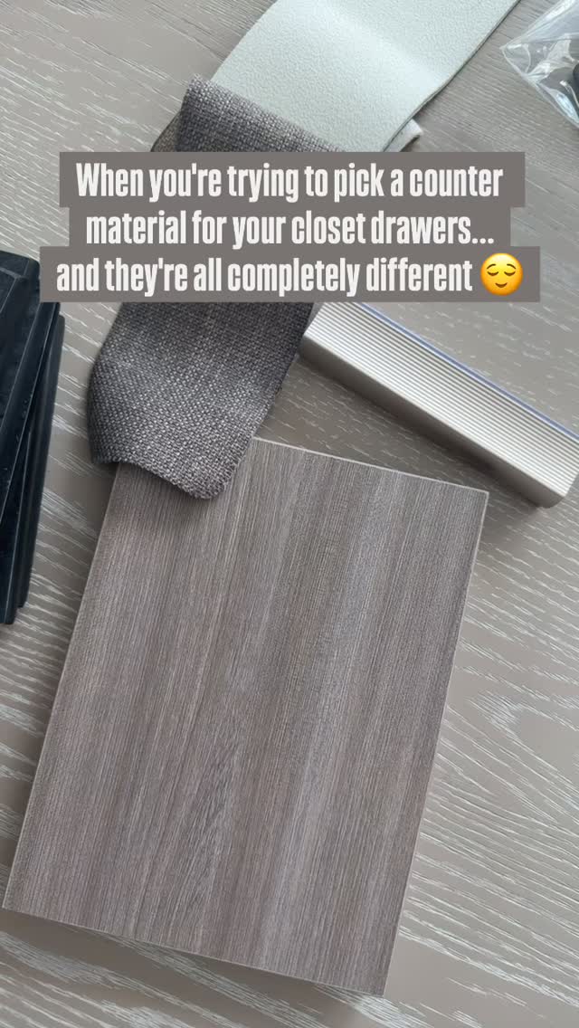 When choosing a counter material & backsplash for your closet drawers, the finish, texture & undertone can completely change the final look.
Matte vs. sheen, smooth vs. textured, warm vs. cool âŚitâs all in the details đđ¤
#ClosetDesign #CustomCloset #ClosetDetails #ClosetGoals #MaterialMatters #InteriorDesignHumor #LuxuryCloset