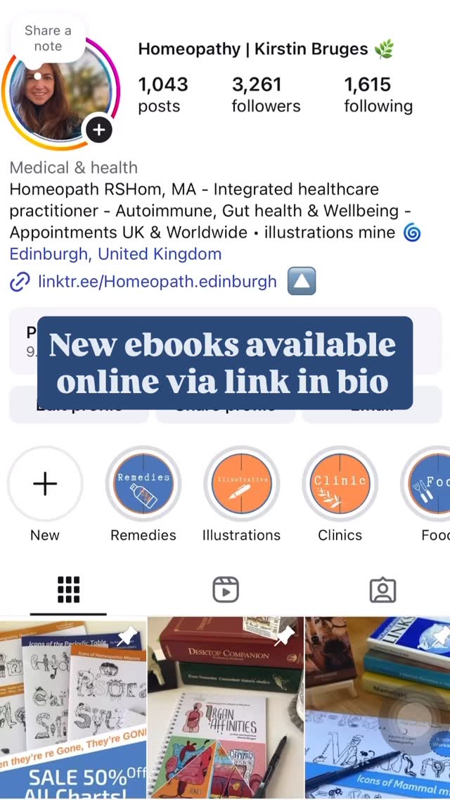 Excited to share with you all! That All publications are now available in eBook format 🙏 With growing interest from readers worldwide — from Scotland to India and everywhere in between — I wanted to make them accessible to all 🌍 Now there’s no need to worry about international postage costs
See link here to shop or via bio link https://www.kirstinbrugeshomeopathy.com/shop