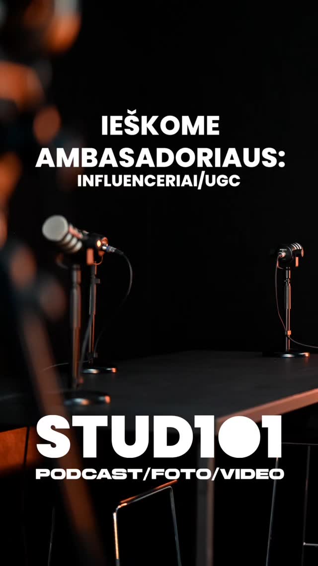 🔴 Ieškome ambasadorių :) podcast foto video studijai #Lietuva #kaunas #kaunastic #kaunastic #kurejai #lietuvoskūrėjai #podcaststudija #tinklalaidė #tinklalaide #videoprodukcija #fotostudija #fotostudijakaune