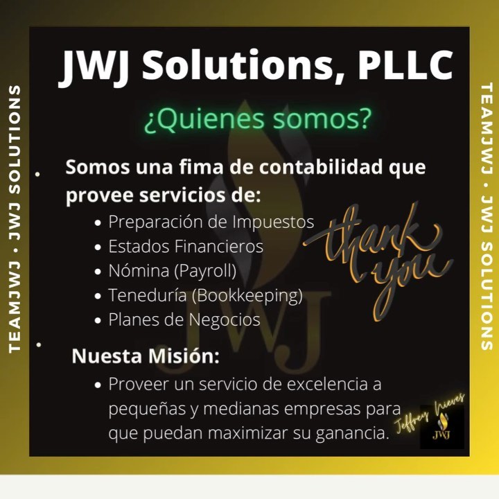 JWJ Solutions ✨✨✨
.
.
.
.
#micontador #teamjwj✨ #sba #latinosenlebanon #latinasempresarias #empresarios #boricua🇵🇷 #latinos #negocios #pequenosnegocios #empresario #credito #entrepeneur #entrepeneurlife #money #dinero #cashflow #tusfinanzas #tucontable #lebanonpa #harrisburgpa #readingpa #yorkpa #lancasterpa #notequites #organizate #exito #alcanzatusmetas #invierte #budget
