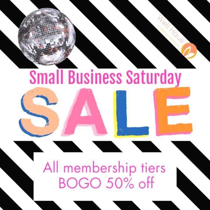 Ahhhhh!!!! Yes you've read correctly. Secure a membership for you and a friend this weekend in honor of small business Saturday.
Give the gift of wellness this holiday season. πππππππππ Only valid from Friday 11.29.19 to Sunday 11.30.19 πππππππππ #therapy #meditation #beginners #advanced #yogaforeverybody #health #wellness #wellbeing #spirituality #positivity #creativity #musicheals #artheals #yogaheals #westchesterwellness #pelhamny #wellhausofwestchester #pelhamny #villageofpelham #yogachallenge #mountvernon #noegonovember #smallbusinesssaturday