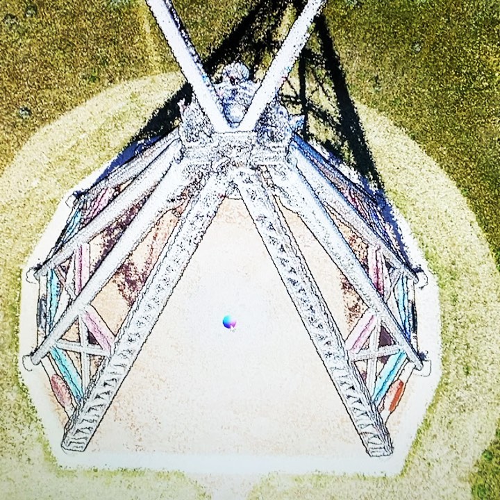 LiDar. Millions of measurements, taken from a drone, geo referenced to any coordinate system. #teepee #worldslargest #measureit #yxh #medhat #alberta #drone #lidar #benchmarkgeomatics what should we measure next Medicine Hat?