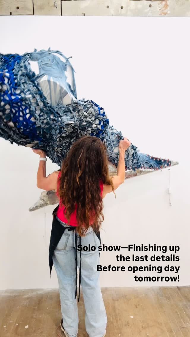 Finishing touches on the walls and lighting today. “Casting On/Castinf Off” opens tomorrow @3west_kc
#aluminumsculpture #geneaology #installationart #jeansart #baggage #healingtrauma #westbottomskc #birdsart #oldphotos
