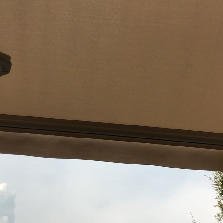 Our client’s son loved the awning we did for her so much that we did a bigger one for him. Fold arm awnings are simple, modern and easy to operate.