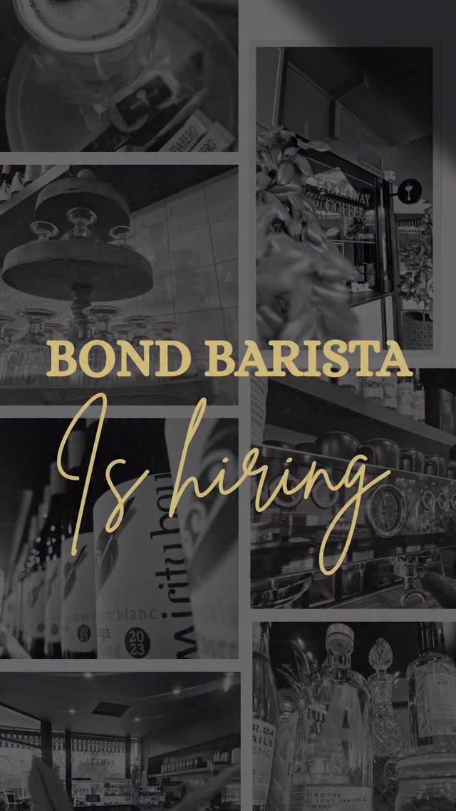 🚨 We’re Hiring! 🚨
☕ Barista wanted – full-time or part-time
If you love coffee & good vibes, this is your spot!
📍 Bond Hair Religion
📩 DM us or drop in with your resume!
Appointments@bondhairreligion.com
6295 8073