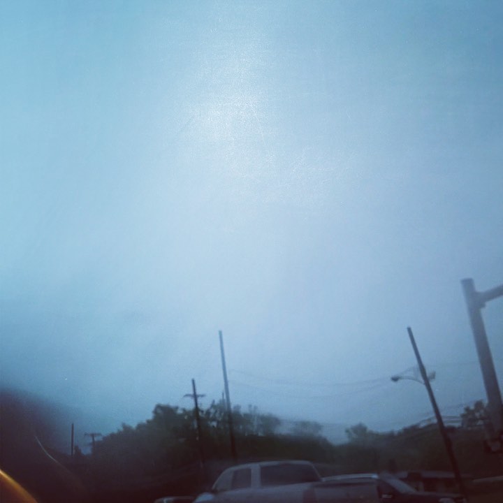 Caught a lightning bolt striking the Earth. 🌩