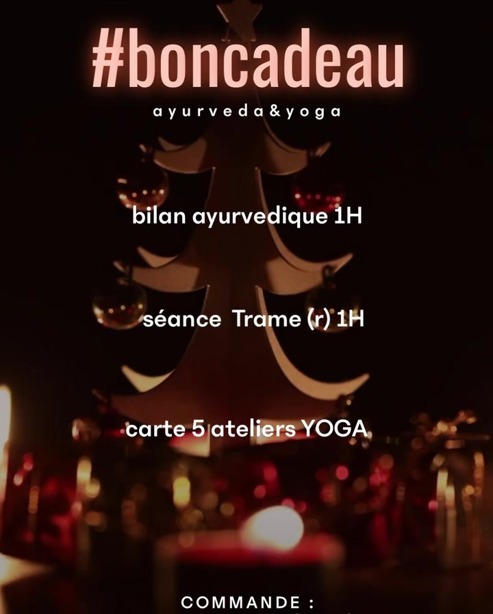Pour Noël, découvrez ou faites découvrir les bienfaits de l’Ayurveda et du Yoga grâce au bon cadeau CASAVEDA !
D’une valeur de 50€, il propose au choix : un bilan ayurvédique, une carte de 5 ateliers Yoga ou une séance de Trame.
En vente sur www.casaveda.online
Pour que votre lumière illumine toute votre vie ! #ayurvedafrance #yogainspiration #yoga #yogafrance #ayurvedalife #ayurvedachezmoi #ayurveda #yogalife #ayurvedalifestyle #ayurvedaenligne #bonneshabitudes #yogaeveryday #ayurvedauquotidien #apprendrelayurveda #vivrelayurveda #noel2022 #boncadeau