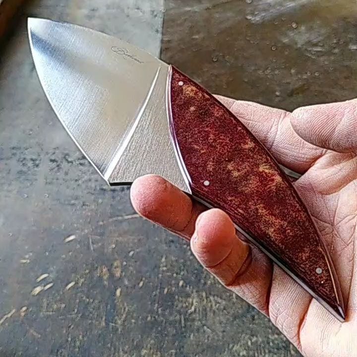 Puck lame inox, manche en papier recyclé