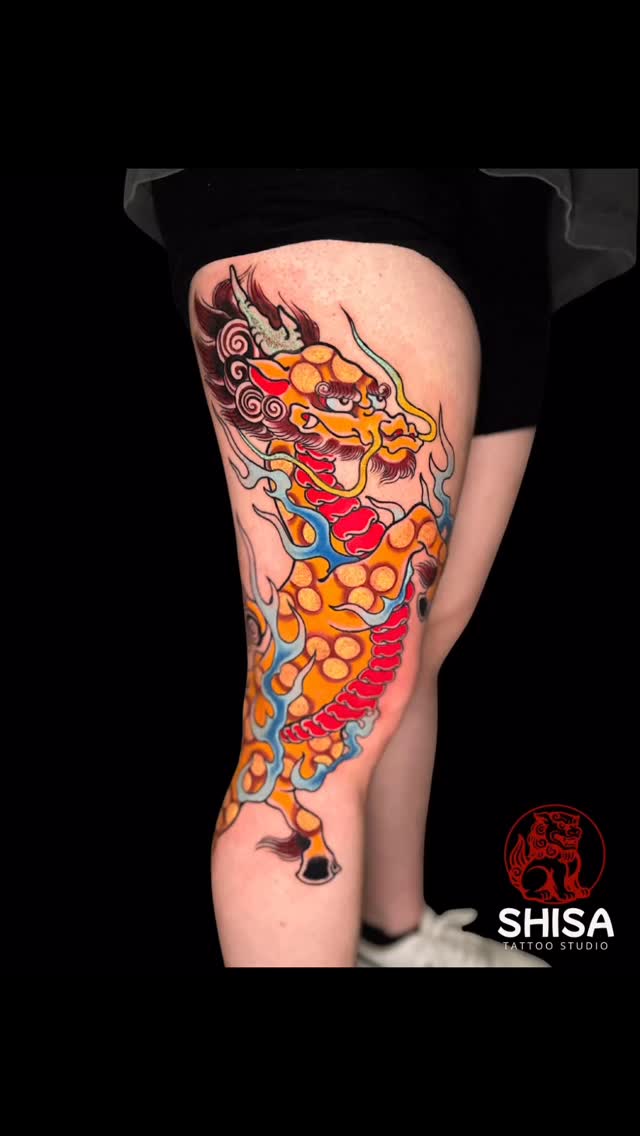 The Kirin, a symbol of wisdom, protection, and prosperity, brought to life in this full leg tattoo. In Japanese folklore, Kirin appear only during times of peace and are believed to ward off evil — a sacred beast with a fierce presence.
*all tattoo done by @dave_lopez_tattoo
#KirinTattoo #JapaneseTattoo #LegSleeve #MythicalBeasts #TraditionalJapaneseTattoo #ShisaTattoo #MaplewoodNJ #TattooArt #EastCoastInk #CustomTattoo #TattooCulture #TattooStudioNJ #JapaneseLegSleeve