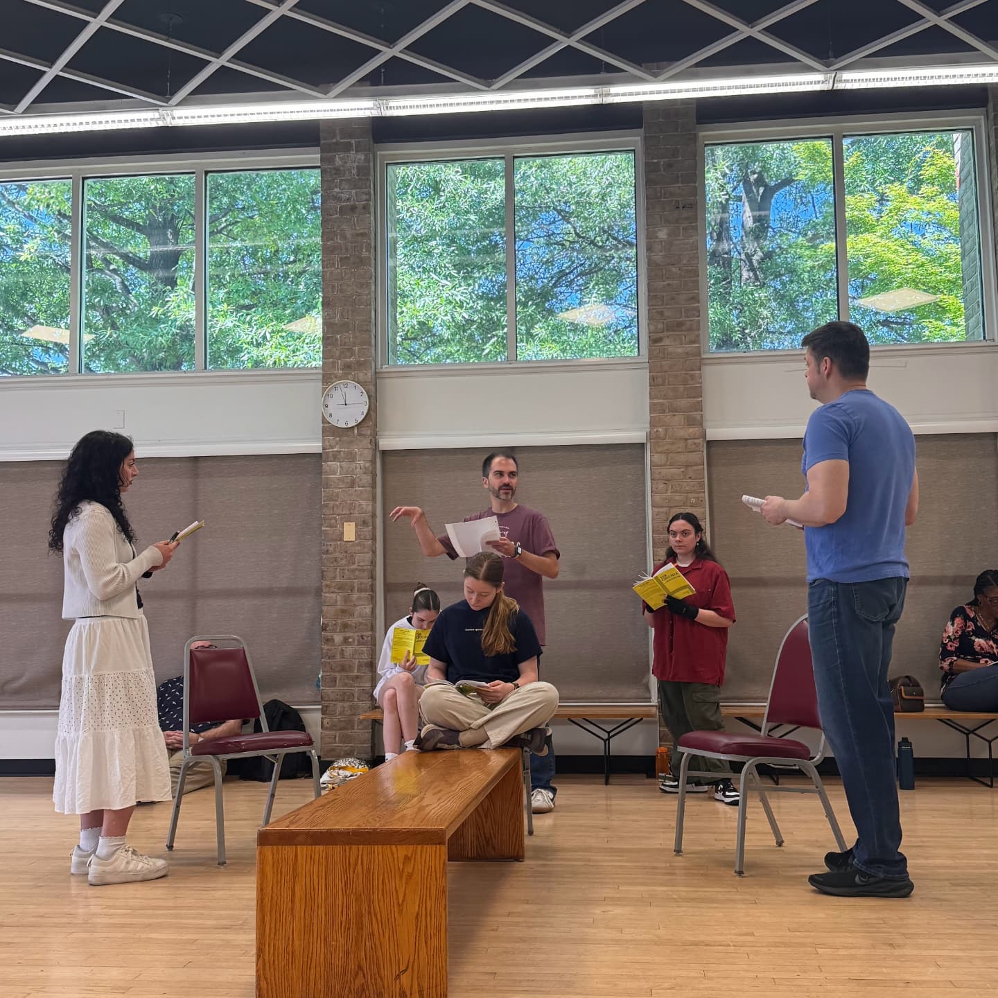 Act I, scene 1 is blocked! The process of a director providing a framework and watching the actors bring it to life is exilerating. You won't want to miss The Crucible when it opens in October.