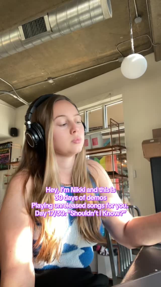 Day 17/30: “Shouldn’t I Know” - original song written w/ @natefragassimusic - 30 Days of Demos
Highly considering this one for release.
#popmusic #popartist #trustyourself #unreleasedmusic #overthinking