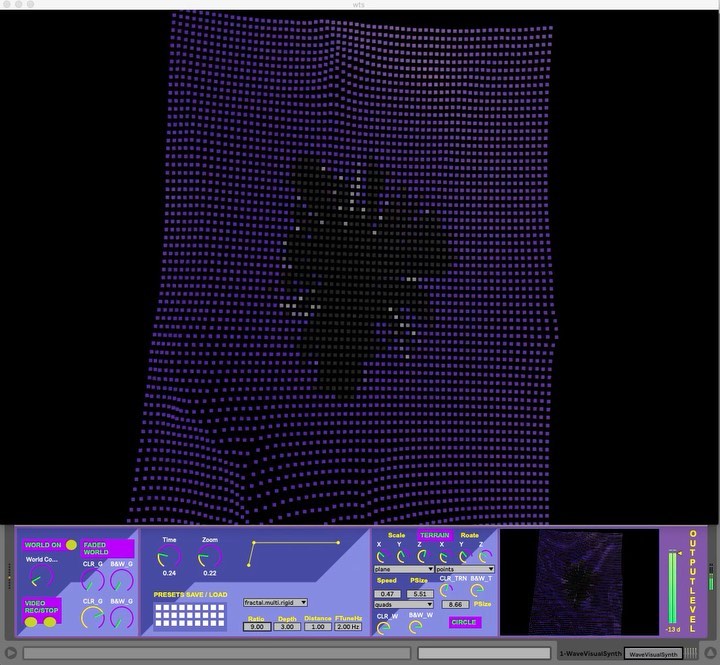 Wave synthesis in Max for Live - implementing @tmhglnd Wave-terrain objects and @federicofoderaro gradients method. Atm sounds pretty… pretty… Evil 👿 👌 🌊 @c74connect @ableton .
.
.
.
.
.
.
.
#maxmsp #jitter #ableton #live #audio #visual #digital #art #abstract #geometry #shapes #coding #improvising #sound #design #composition #goldsmiths #university #computer #science #department #church #immersive #environment #surround #multisensory #experience #performing #3D #graphics