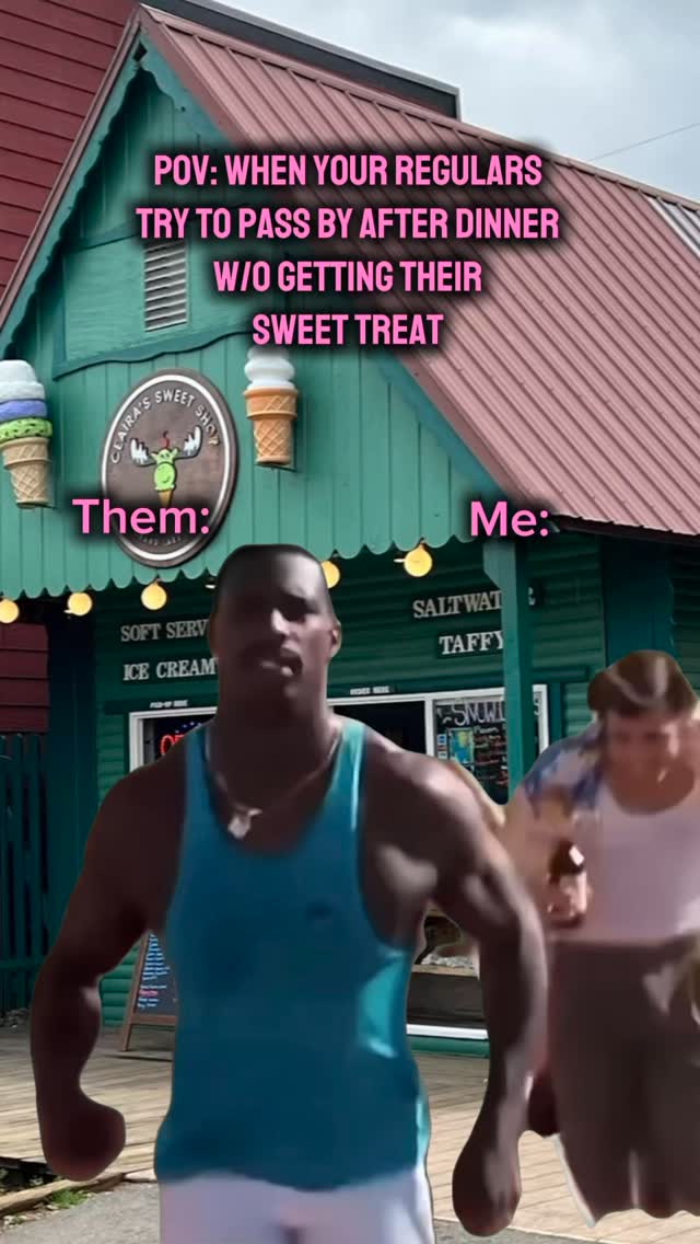 GET BACK HERE ๐๐______ #customer #regulars #icecreamshop #colorado