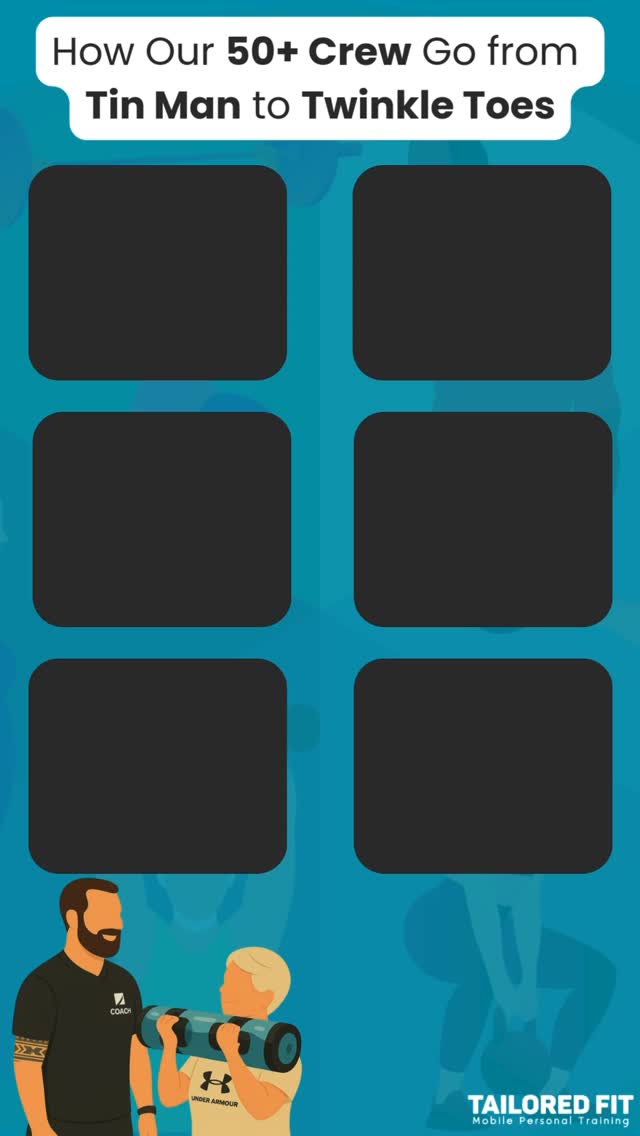 Many people think personal training is all bleep tests and burpees… but it’s so much more.
One of the most important times to keep moving is as we age — because training can keep doors open, and even open new ones, for our more mature movers!
Alongside building strength and fitness to match your goals, we focus on 6 key areas that are crucial at any age — but especially as we get a little grayer.
#MoveWellLiveWell #StrongerAtAnyAge #TailoredFit #TelfordPT #FitnessOver50 #HealthyAging