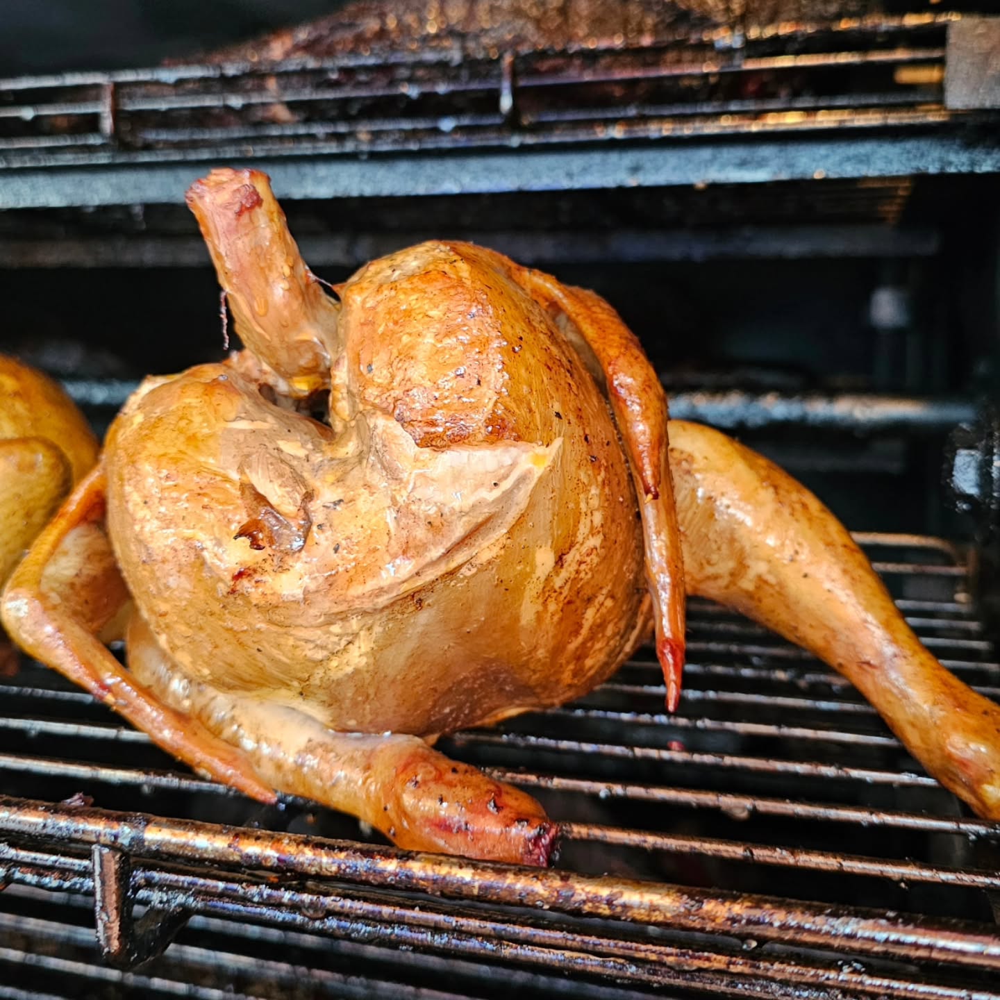 Look at them sexy yard birds we got up on the board for tonight's supper service. Only got a dozen, so dont wait til late.
😎
Chickens have been hard to come by this year (and last year too). We've made up for it in the poultry department with our Smoked Turkey, which I feel like is absolutely fire. But its reeeeal nice to see these chickens smoking.
🍻
#chicken #sexychicken #smokedchicken #bbq #montana #barbecue #emigrantmt #livingstonmt