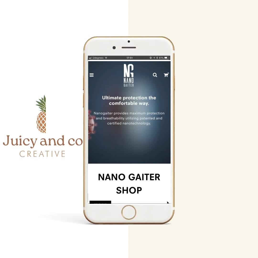 Voici la version mobile du site Internet e-commerce que j’ai réalisé l’année dernière pour Nano Gaiter, une entreprise basée à Los Angeles et qui fait la promotion de l'utilisation de masques pendant la crise sanitaire.
#juicyandcocreative #webdesign #sustainabledesign #ecodesign #graphiste #byronbay #newcaledonia #ecommerce #shopify #branding #madeinfrance #ecoresponsable #boutiquedecreateurs #faitmain #shopifystore #etsyfr #creationsartisanales #creationfrancaise #marquefrancaise #boutiqueenligne #entrepriselocale