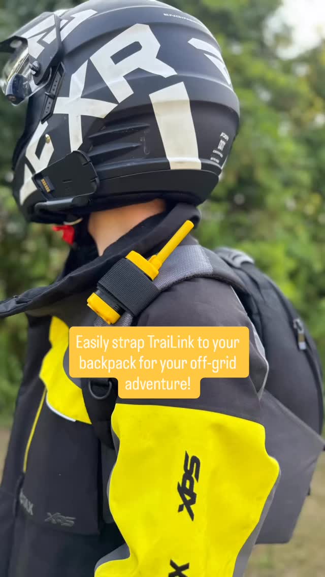 Small and lightweight, simply strap TraiLink to your backpack to stay connected with your group off-grid!
#trailink #sledding #hiking #camping #hunting