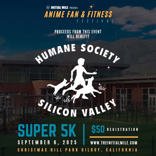 Days are counting down! Use code AnimeWarrior10 to save 10% off our Super 5k run registration and join us at our inaugural Anime Fan and Fitness Festival on Saturday September 6! Proceeds from this race will benefit the @humanesocietysv #animefanandfitnessfestival #initialmile #adaptevolveascend #5krun #5krace #5k #run #runit #couponcode #discountcode #humanesociety #humanesocietysv #supportsmallbusiness #animefans #animefestival #fitnessfestival #fitfestival #gilroy #bayareaevents