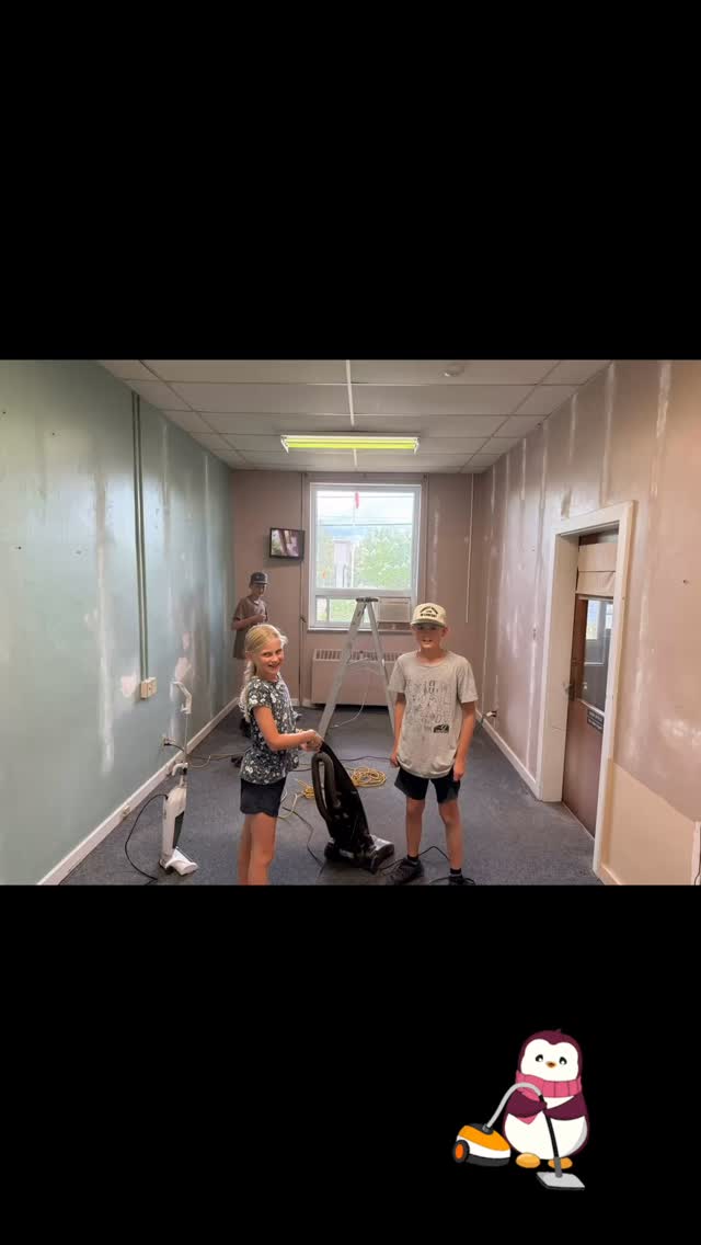 A very special crew was in helping with the Reno’s this week! #officeglowup #rhemachristianschool