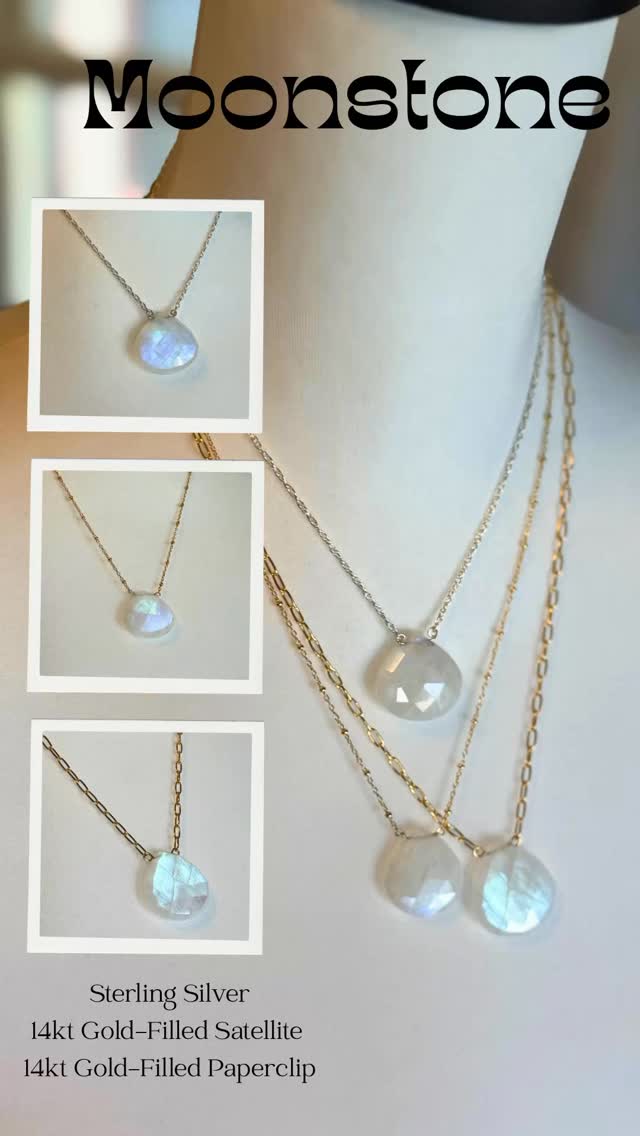 Magical Moonstone Necklaces - in silver and gold!
Check it out in person at the Washington Heights Night Market tomorrow 8/14. *Details in our story