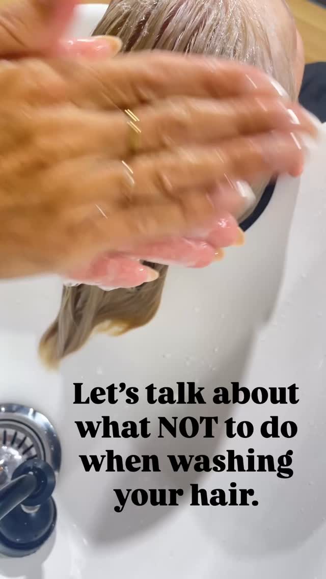 Here are my top tips for washing your hair the right way to keep your color vibrant, your scalp healthy, and avoid greasy roots by lunchtime!
DOUBLE SHAMPOO: Start with a detox shampoo to remove product and oil, then follow up with a second wash using your everyday shampoo to really cleanse. Even if your hair doesn’t feel greasy, trust me on this!
CONDITION WHATS DRY: Make sure to focus your conditioner on the mids and ends. Your roots don’t need it unless you want flat, lifeless hair.
COOLER WATER = HAPPIER HAIR: Hot water can fade color and dry out your scalp, so finish with a cool rinse for that extra shine.
RINSE AND RINSE AGAIN: Leftover product can lead to itchiness and dullness. Make sure to fully wash out that conditioner!
DON’T OVER WASH: Aim for 2-3 times a week. Your scalp needs its natural oils. There are plenty of once a week kind of girls, and that’s perfectly fine! Just find what works best for your scalp.
If your hair still feels dry or lifeless after washing, it might be your technique, not the shampoo.