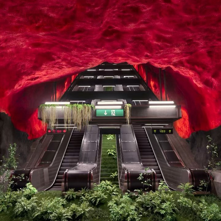 A piece from a new series ’Tunnel Vision’ by me and @ryan.koopmans , bringing the wilderness into the Stockhom underground system. Sound design by @tubeass #tunnelvision #nft #nftart