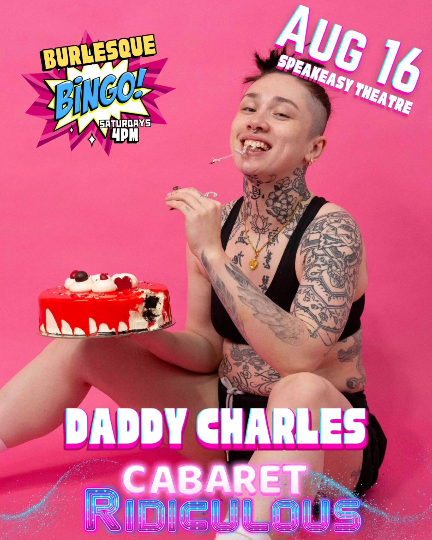 THIS WEEK AT CABARET RIDICULOUS
4-6PM SATURDAY @speakeasy_theatre
It's one for the family with Daddies and Babushkas and a whole lot of fresh treats that have not been seen on our stage before alongside one of the originals!
BURLESQUE BINGO promises to be a STEAMY affair with the legendary @itscharlesinit and hosted by @r.ass.putin
Followed By CABARET RIDICULOUS with another appearance from @itscharlesinit joined by
FUSION BELLYDANCE STAR @sassavonvuur with a brand new act
KING OF POLITICAL PARODIES @nolanvoid_drag
FRESH FROM THE UNDERWORLD @natasha.hades
AND POSSE OG KITCHEN HEARTTHROB @carnelian_creative
🎟links in stories and bios
DON'T MISS OUT