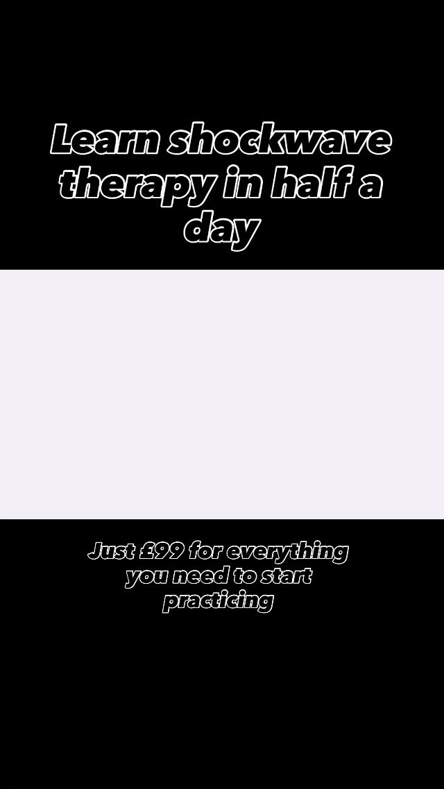 ⚡ Master Shockwave Therapy in Just Half a Day ⚡
Hundreds of healthcare professionals have already benefited from our online shockwave therapy course — now it’s your turn.
✔️ Comprehensive yet simplified – everything you need, without the jargon
✔️ 5 hours of content – learn in just half a day
✔️ Only £99 – affordable, accessible training
✔️ Immediately applicable – gain the skills to start practicing straight away
🎥 Watch the trailer above to see how the course works.
👉 Enrol today and level up your clinical skills. Link in bio!
#ShockwaveTherapy #HealthcareEducation #PhysiotherapyTraining #CPD #HealthcareProfessionals