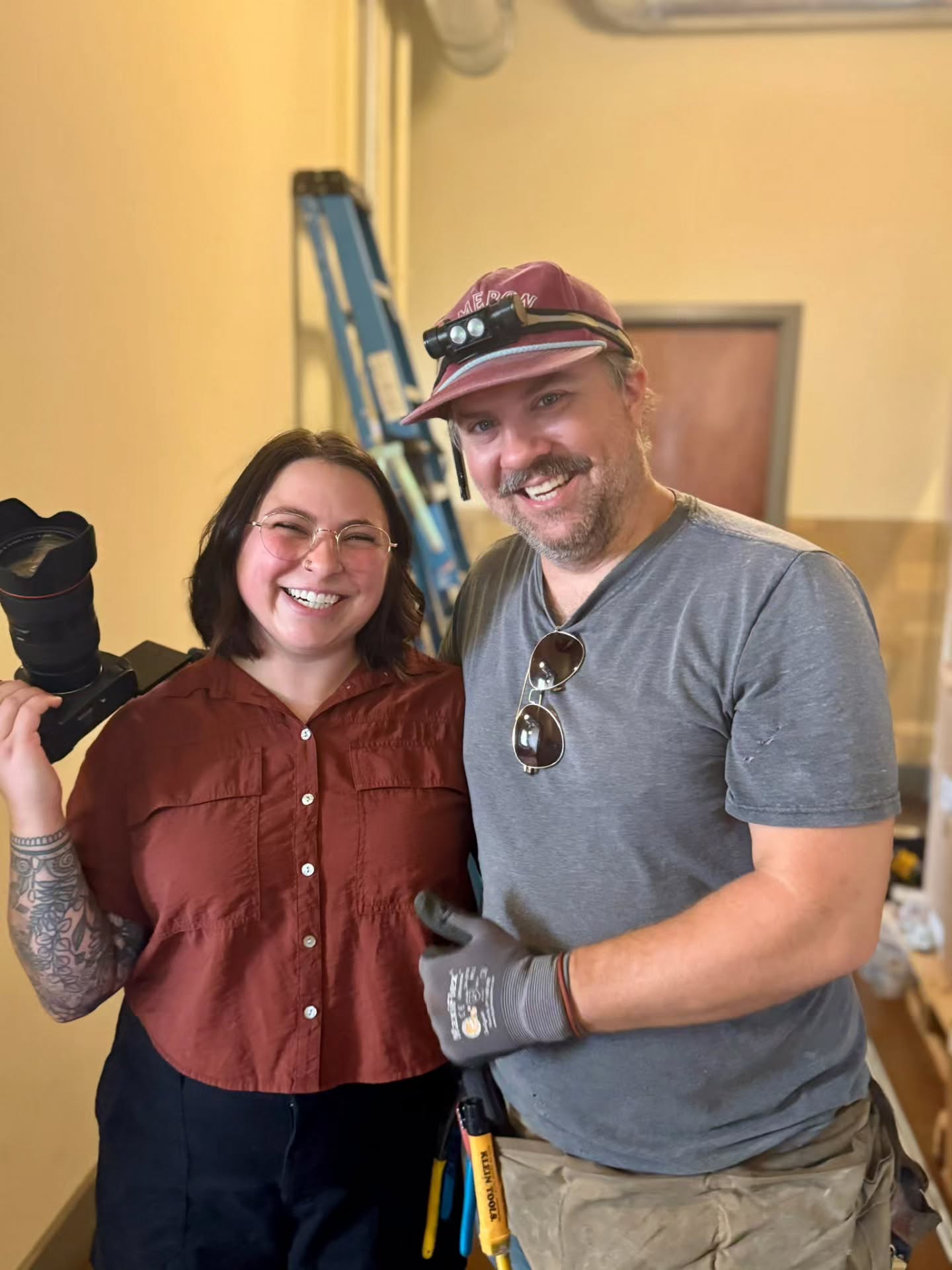 There is Life after Coffee.
Exactly 10 years ago this week, Matt began his Electrical Apprenticeship in the Frozen North of Michigan, and Heather Burton snagged his Barista shift at the Cafe!
Today, Heather is the Head of Production at T-Mobile (Sprint) & Matt is our Electrician of choice!
Updating photos for the website and installing good, clean electricity at the ROCO!
Free Coffee!