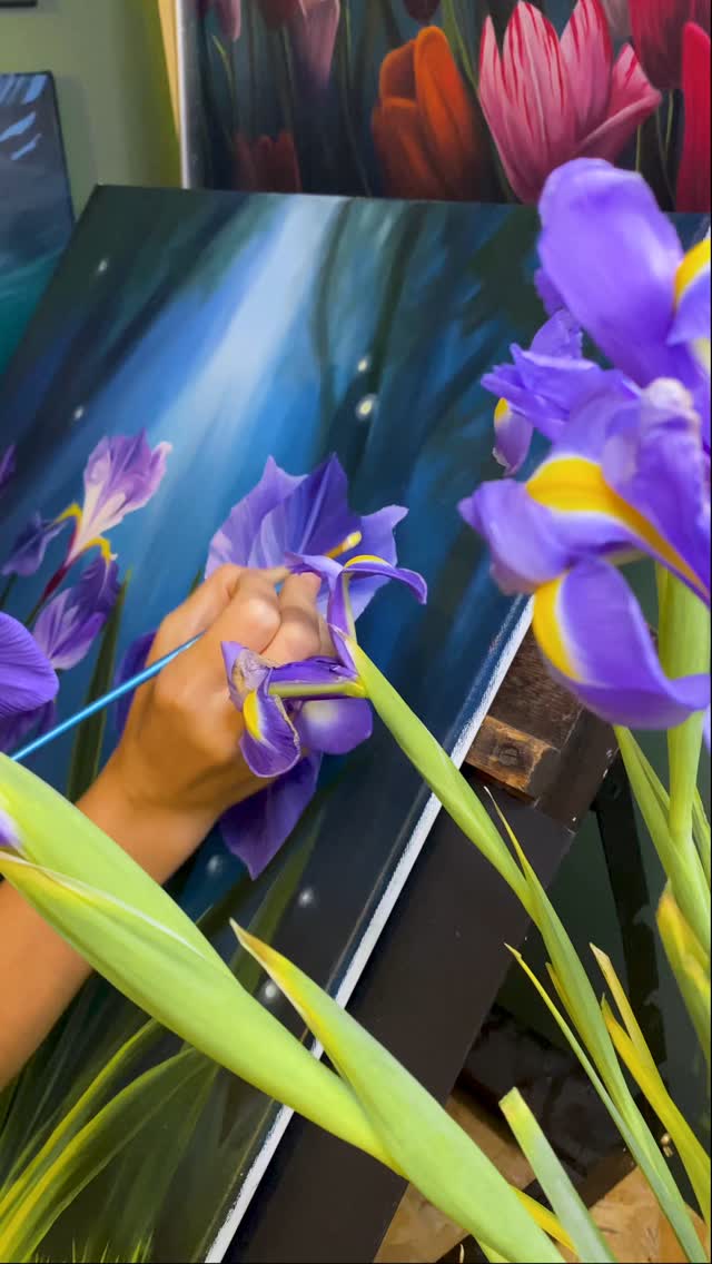 Progress isn't always fast, but it's worth it! 🌸
I'm learning so much with each and every painting. Stepping back from this one and reflecting on just how far I've come has been so motivating. I can't wait to share the final reveal with you soon!
#oilpainting #ArtInProgress #workingprogress #flowerpainting #iris #artcollector