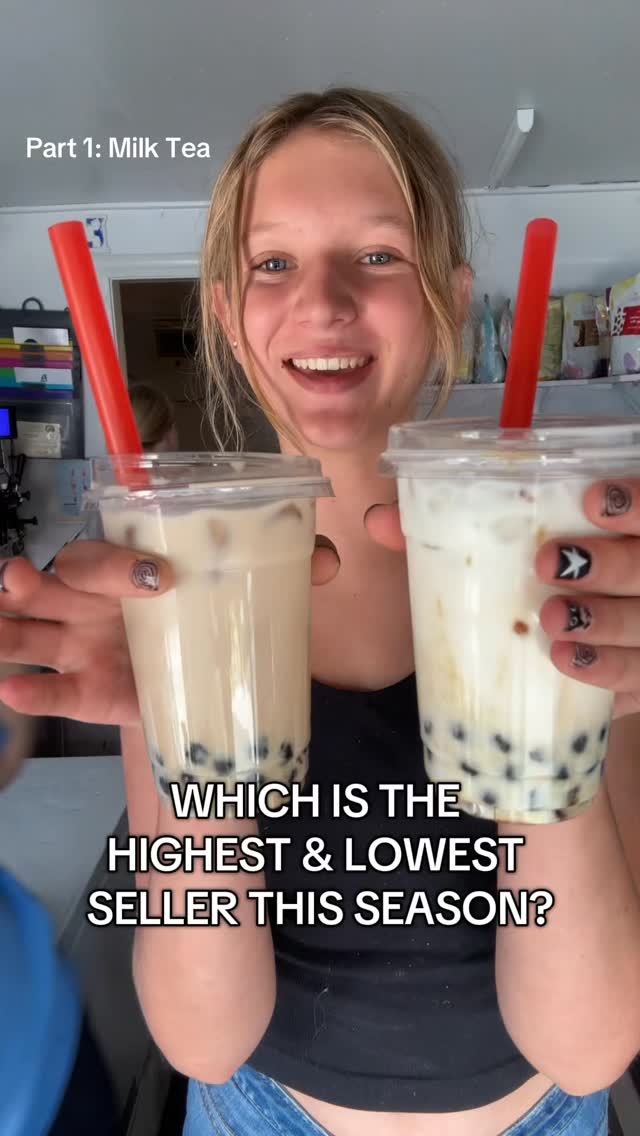Guess the Highest vs. Lowest this Season! Part One: Milk Tea ๐ง#smallbusiness #icecreamshop #summerjob