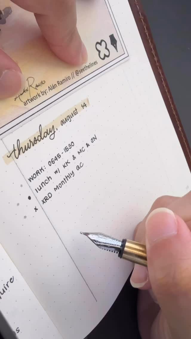 Sometimes my coworkers say the silliest things. I hope he continues to get the big game and big lights. 😂
This is your reminder to sometimes add the little moments to your planners and journals. 💕
Photographed:
Leuchtturm1917 B6+
@topdrawershop Kolo Tino Fountain Pen with Diamine Golden Honey
#gifted #topdrawershop #bulletjournal #fountainpencommunity