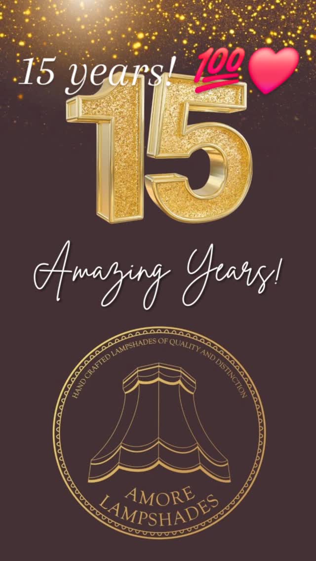 💯❤️ today marks 15 years making gorgeous lampshades! 💯❤️
Thank you to all who have supported my business through lampshade commissions, repairs, recovers, orders of your lampshade supplies, kits, social media followers and those learning the craft at my lampshade workshops!
It's been a great 15 years and I'm looking forward to many more!
#amorelampshades
#customlampshades