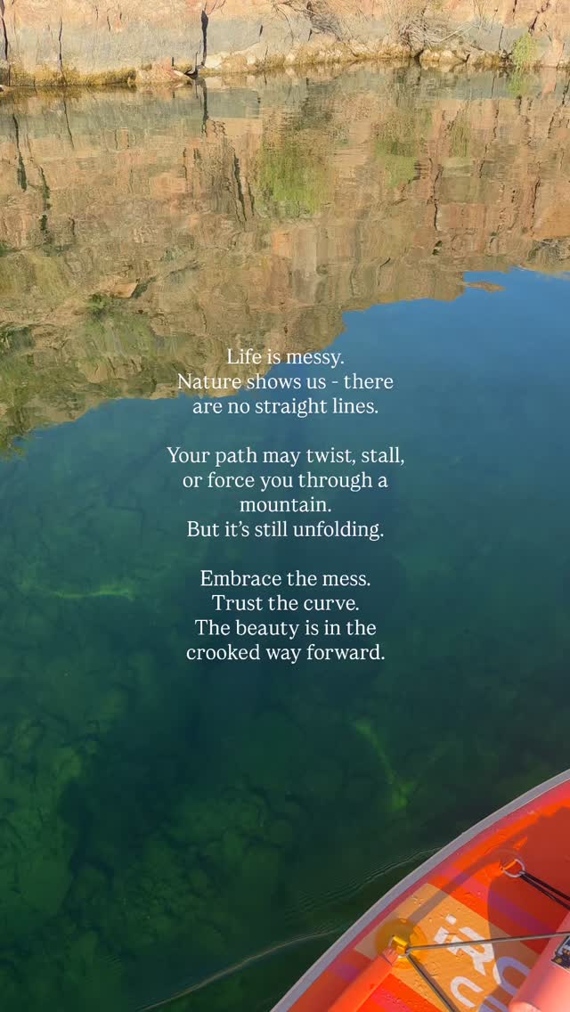 Here is the medicine I needed today and I want to share with you, too.
(Shoutout to my inner voice for the wisdom)
Life is messy. Just as there are no straight lines in nature, thereās no single direct path for us to follow.
Some days youāll walk with ease, other days youāll trip, circle back, or face a mountain you never saw coming. That doesnāt mean youāre lost - it simply means youāre human.
The path is meant to twist and curve. Itās meant to teach you presence. To call you deeper into yourself. To remind you that beauty lives in the wild, uneven edges of your journey.
⨠So be right where you are. Embrace the messy. Trust the unfolding.
xo, Jamie