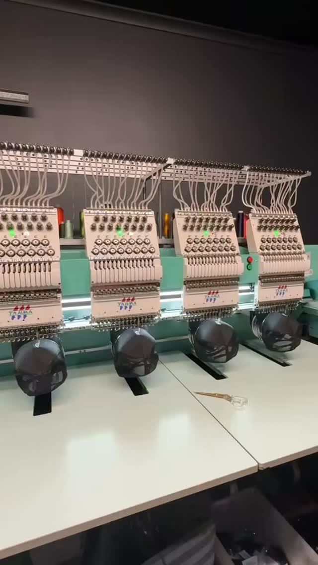 Stitching out new caps for @team_dragon_motorsport 😎