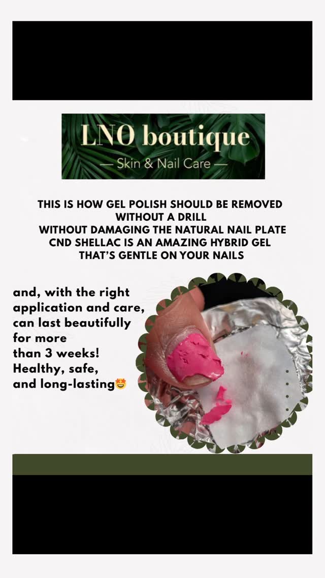 CND Shellac and safe gel polish removal🤩
Book appointment with lno.care
🔗 in my bio
#CNDshellac #GelPolish #ShellacNails #NailCare #HealthyNails #LongLastingNails #BeautifulNails #NaturalNails #NailPro #NailTechnician #SelfCare #LNOBoutique #ColoradoNails#lno_boutique