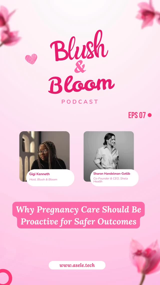 💭 Did you know that 1 in 4 pregnancies face serious complications?
Scary number, right? But here’s the good news — technology is stepping in to change that story.
On the latest episode of the Blush & Bloom podcast, we sat down with Sharon Handelman-Gotlib, CEO and co-founder of Shela Health, to talk about how AI and precision medicine are making pregnancy care smarter (and less stressful).
Here’s a taste of what we unpacked:
⚠️ Why so many complications still slip under the radar even with “modern” medicine
🤰 How being proactive can change a woman’s pregnancy journey (and the baby’s future)
🧬 What personalized pregnancy care could look like when AI gets involved
🔒 Why trust and privacy are just as important as the tech itself
👨👩👧 The role men play in women’s health and the feedback Sharon has heard from them
🗣️ Tips for women on how to better advocate for themselves with their doctors
Each point opened up a bigger conversation on what the future of pregnancy care could look like.