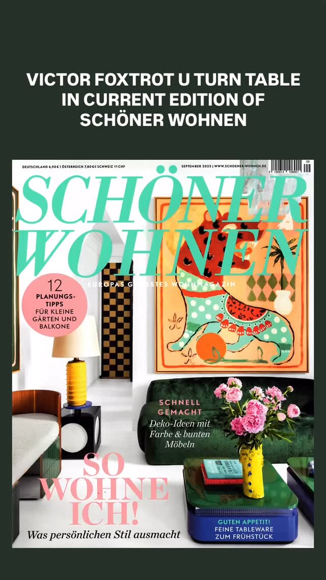 VICTOR FOXTROT U TURN TABLE IN @schoenerwohnenmagazin