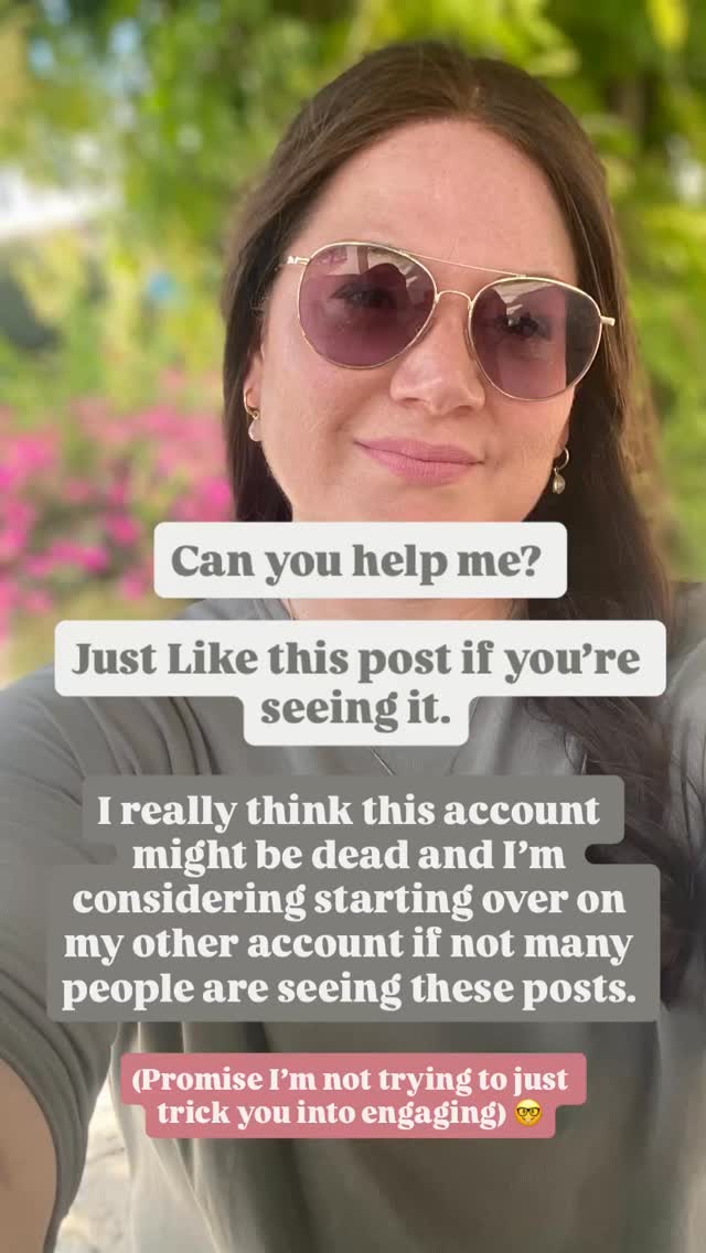 I had a couple reels go viral a few years ago and got a lot of followers who are not actually people who would enjoy my usual content, and ever since my account hasn’t been landing the same.
Also I may have gotten fooled by one of those companies that claim to get you followers who align with your niche (don’t fall for it, they are all bots!!)
I just wanna see if people are actually seeing my content before I give up on this account and start over.
You’re the best.