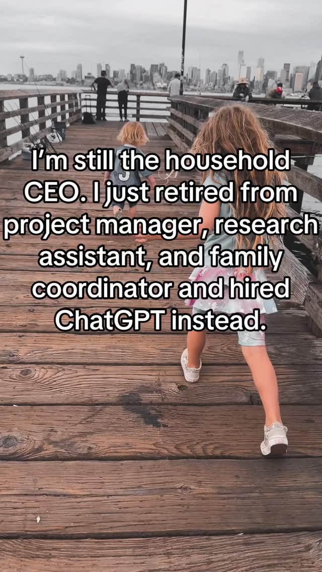 I’ll always be the CEO of my household—but I finally fired myself from being the project manager, travel agent, and snack coordinator 🙃.
That’s the power of using AI tools like ChatGPT for the mental load of motherhood. I’m still in charge, but now I actually get to use my brain for the important stuff instead of drowning in everyone else’s to-dos.
If you’ve ever felt like the default parent or the one carrying all the invisible labor, this is your sign that you don’t have to do it all. You get to lead your family without burning out.
✨ Want to see how I do it? Grab my Mom Brain prompt packs in the link in bio — they’ll show you exactly how to offload the invisible work and get your time (and sanity) back.