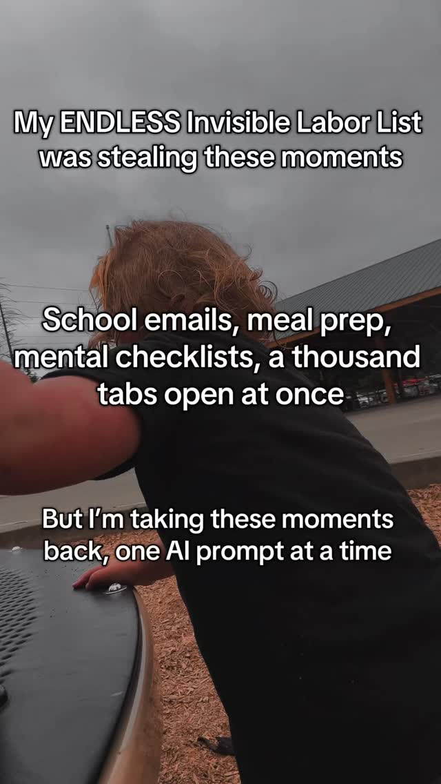 The Invisible Labor is ENDLESS for moms.
Lunches, meal planning, endless to-do’s, emails, schedules & coordination….. it’s all mental clutter that keeps us from being present.
AI has become my secret weapon to finally make the invisible load visible— so I’m not carrying it alone 💪
At Mom Brain, we make AI tools for busy, burned out moms. Check out my Link In Bio to see all my Toolkits, including our FREE ChatGPT & AI prompt kit to get you started ✨
#mentalload #burnouts #workingmom