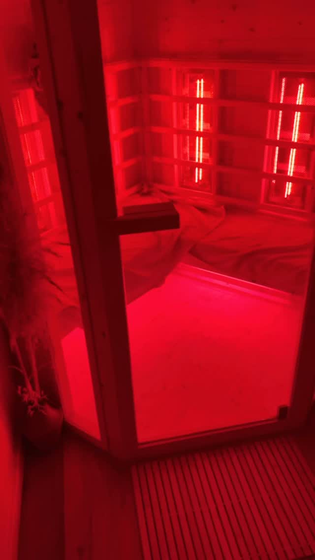 Infrared sauna-do you know the benefits?
1. Detoxification: When you sweat in a sauna, the body often releases toxins from unwanted toxins that linger in our bodies. Environmental or air pollutants and skin-care products are common toxins excreted from the body in a sauna.
2. Immune System Boost: While more research is needed in this area, anecdotal evidence (patients’ self-reports) in this study indicates that using a sauna regularly may decrease the frequency of catching a common cold.
3. Inflammation Reduction: Heat from the infrared light penetrates deep into the body, causing blood vessels to dilate and improving blood flow. Enhanced blood flow helps deliver oxygen and nutrients to inflamed areas and promotes healing, lowering inflammation.
4. Pain Management: Pain can be reduced by improving blood flow, relieving inflammation, relaxing the muscles and joints, and increasing endorphins, the body’s natural painkillers.
5. Improved Sleep & Recovery: Many sauna users sleep better after evening sauna use. This may be explained by how the body naturally attempts to cool down after sauna use- the body naturally cools down after, promoting healthy sleep.
6. Stress Relief: Sauna use is an exercise in its own right; although it is more passive, it reduces stress.
7. Skin Health: Applying NIR on the skin in a sauna has been shown to improve skin tone and texture by increasing collagen and elastin production, a result red light therapy produces..
8. Improved Heart Health and Decreased Blood Pressure: When studied in the laboratory, this therapy shows decreased blood pressure, as reported by the Cleveland Clinic (2022).
9. Calorie Burn: Combined with diet, exercise, or other avenues, this is a great supplemental tool for your weight loss journey.
10. Improved Energy Levels: By nature, improving blood flow
*Bonus Benefit: Improved Athletic Performance: This therapy helps train your sweat response and your body’s ability to sweat when it needs to cool down. While sweating more may turn some people off, this natural and positive body adaptation develops over time. The more you sweat, the cooler your body is and the better your cognitive and physical performance.